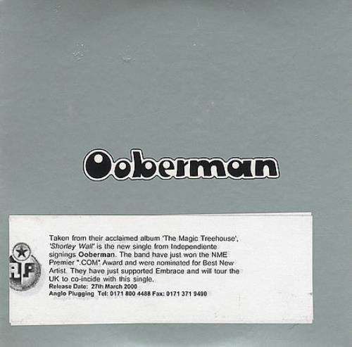 Ooberman Shorley Wall CD single (CD5 / 5") UK OBOC5SH160779
