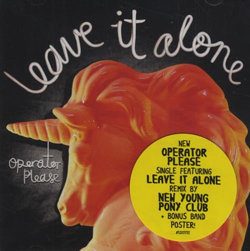 Operator Please Leave It Alone CD single (CD5 / 5") Australian OAJC5LE432142