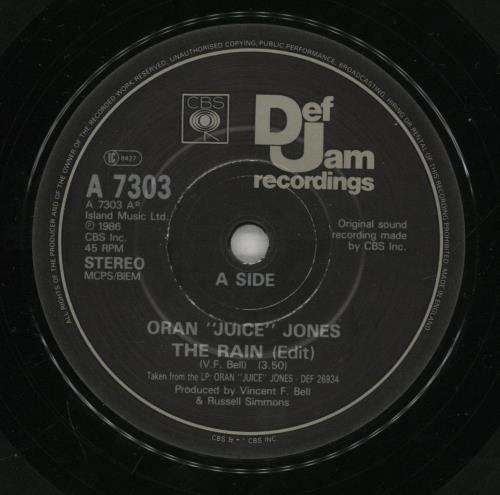 Oran 'Juice' Jones The Rain 7" vinyl single (7 inch record / 45) UK OJJ07TH659274