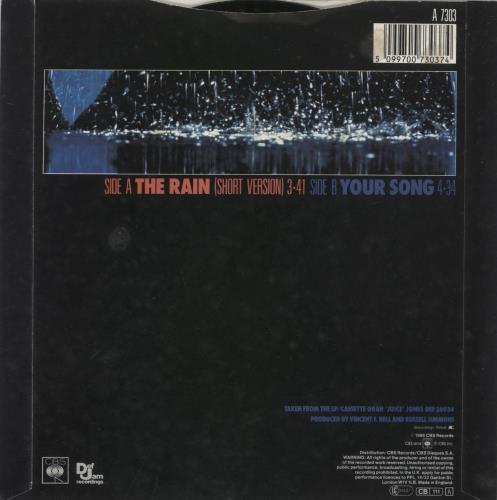 Oran 'Juice' Jones The Rain 7" vinyl single (7 inch record / 45) UK OJJ07TH659274