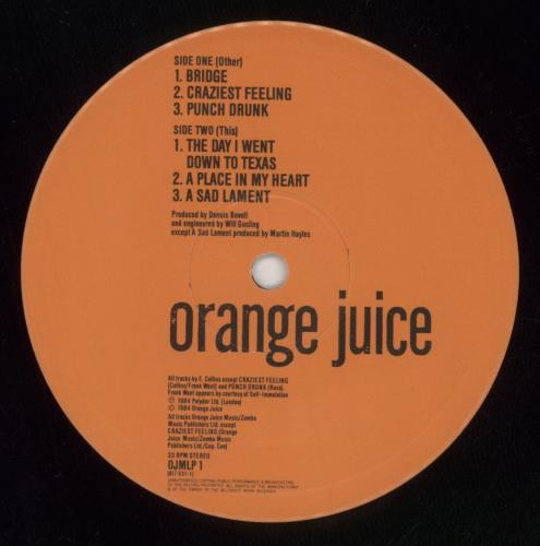 Orange Juice Texas Fever vinyl LP album (LP record) UK ORJLPTE92785