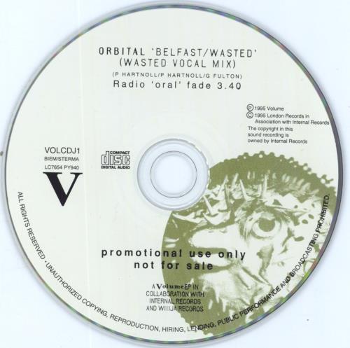 Orbital Belfast/wasted CD single (CD5 / 5") UK ORTC5BE48183