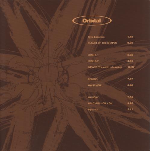 Orbital Orbital [The Brown Album] - Brown and Orange Vinyl 2-LP vinyl record set (Double LP Album) UK ORT2LOR878322