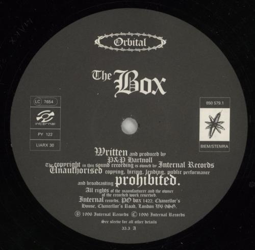 Orbital The Box 12" vinyl single (12 inch record / Maxi-single) UK ORT12TH589434