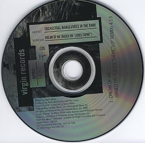 Orchestral Manoeuvres In The Dark Dream Of Me CD single (CD5 / 5") US OMDC5DR22113