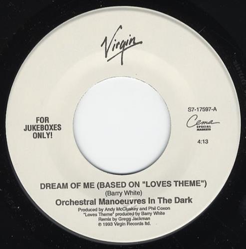 Orchestral Manoeuvres In The Dark Dream Of Me 7" vinyl single (7 inch record / 45) US OMD07DR65550