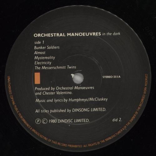 Orchestral Manoeuvres In The Dark Orchestral Manoeuvres In The Dark - Blue/Orange vinyl LP album (LP record) UK OMDLPOR625863