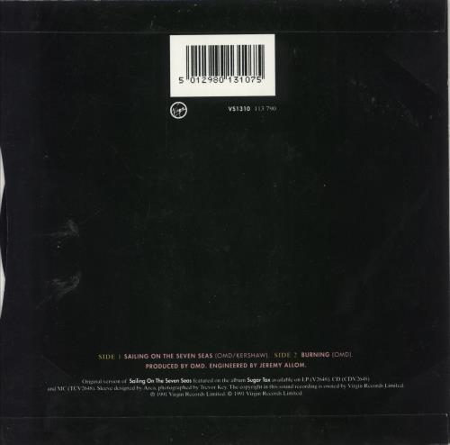 Orchestral Manoeuvres In The Dark Sailing On The Seven Seas 7" vinyl single (7 inch record / 45) UK OMD07SA68964