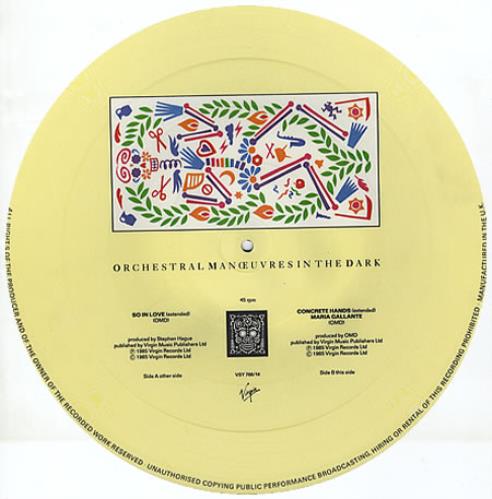 Orchestral Manoeuvres In The Dark So In Love 12" vinyl picture disc (12 inch picture record) UK OMD2PSO22048