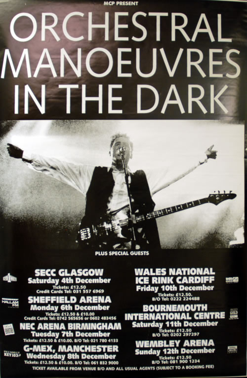 Orchestral Manoeuvres In The Dark Uk Tour 1993 UK Promo poster (24298)