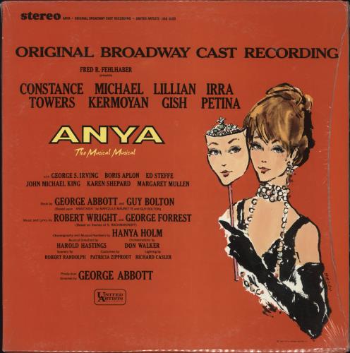 Original Cast Recording Anya vinyl LP album (LP record) US 1OCLPAN712141