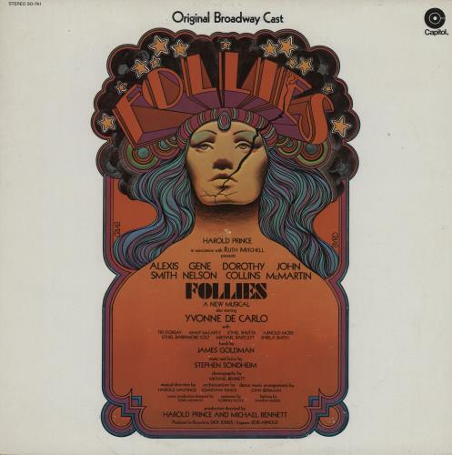Original Cast Recording Follies + insert vinyl LP album (LP record) US 1OCLPFO761334