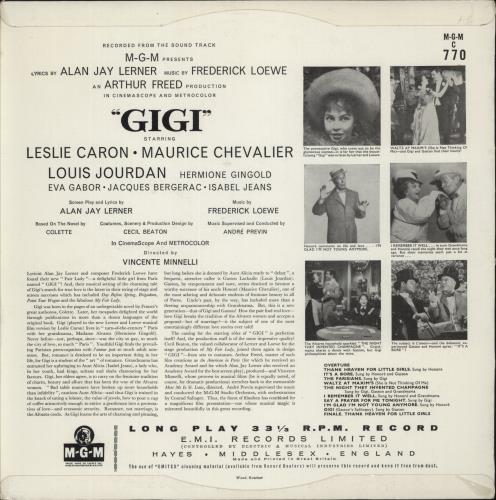 Original Cast Recording Gigi - 1st vinyl LP album (LP record) UK 1OCLPGI878180