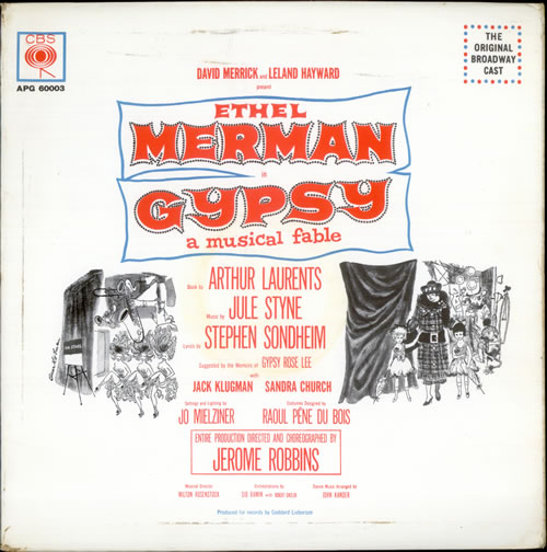 Original Cast Recording Gypsy vinyl LP album (LP record) UK 1OCLPGY523713
