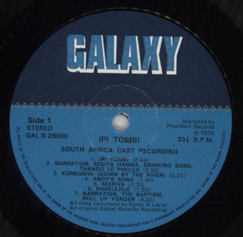 Original Cast Recording Ipi-Tombi: Original Cast Recording 2-LP vinyl record set (Double LP Album) UK 1OC2LIP667547