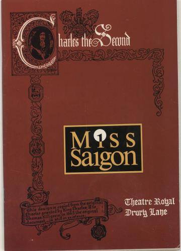 Original Cast Recording Miss Saigon - Signed Programme tour programme UK 1OCTRMI691251