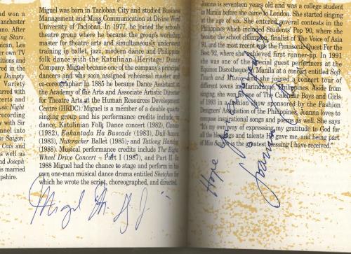 Original Cast Recording Miss Saigon - Signed Programme tour programme UK 1OCTRMI691251