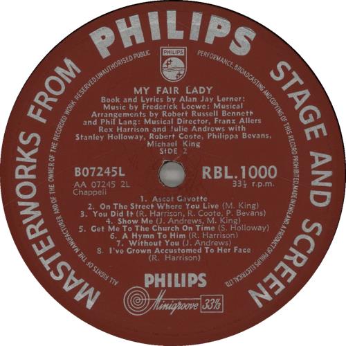 Original Cast Recording My Fair Lady - 2nd - EX vinyl LP album (LP record) UK 1OCLPMY651762