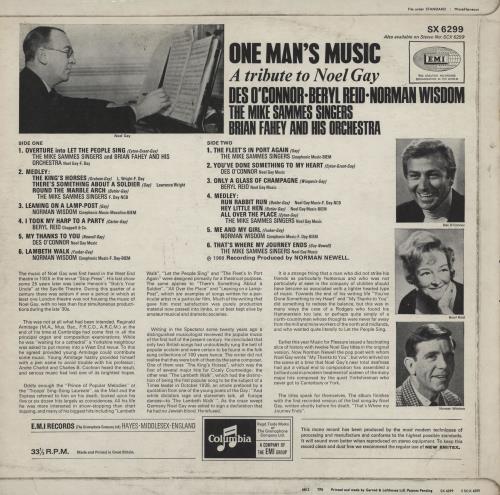 Original Cast Recording One Man's Music vinyl LP album (LP record) UK 1OCLPON762055