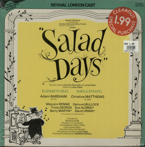 Original Cast Recording Salad Days vinyl LP album (LP record) UK 1OCLPSA617243