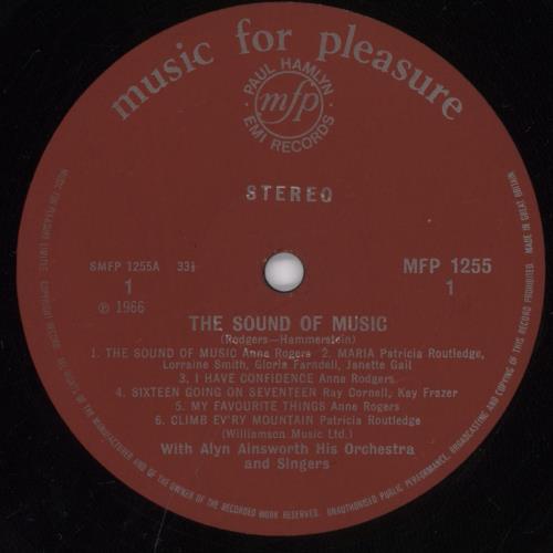 Original Cast Recording The Sound Of Music vinyl LP album (LP record) UK 1OCLPTH557568