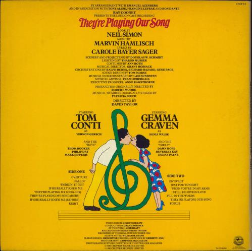 Original Cast Recording They're Playing Our Song - Autographed vinyl LP album (LP record) UK 1OCLPTH775620