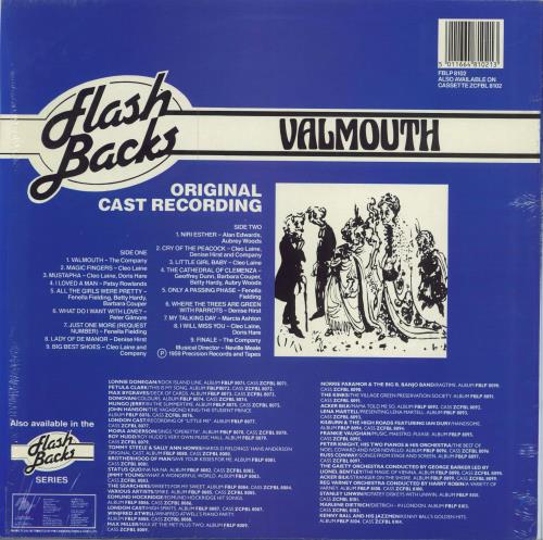 Original Cast Recording Valmouth vinyl LP album (LP record) UK 1OCLPVA787690