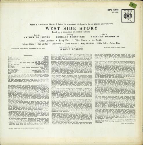 Original Cast Recording West Side Story - EX vinyl LP album (LP record) UK 1OCLPWE787904