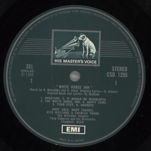 Original Cast Recording White Horse Inn vinyl LP album (LP record) UK 1OCLPWH886410