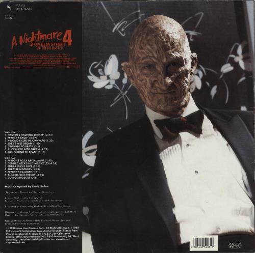 Original Soundtrack A Nightmare On Elm Street 4: The Dream Master - VG vinyl LP album (LP record) German OSTLPAN875816