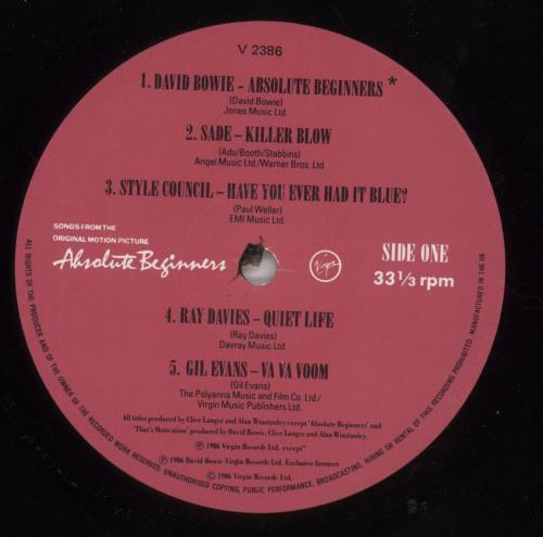 Original Soundtrack Absolute Beginners - Complete vinyl LP album (LP record) UK OSTLPAB690435