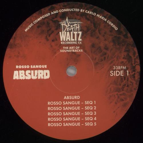 Original Soundtrack Absurd (Rosso Sangue) 2-LP vinyl record set (Double LP Album) UK OST2LAB647937