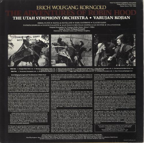 Original Soundtrack Adventures Of Robin Hood vinyl LP album (LP record) UK OSTLPAD693010