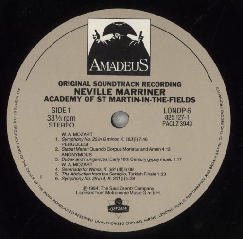 Original Soundtrack Amadeus 2-LP vinyl record set (Double LP Album) UK OST2LAM857725