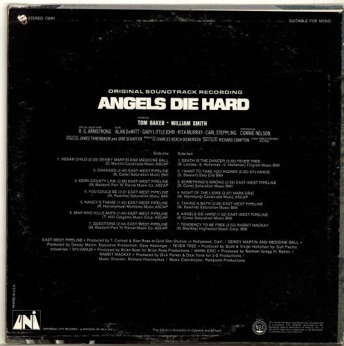 Original Soundtrack Angels Die Hard vinyl LP album (LP record) US OSTLPAN693451