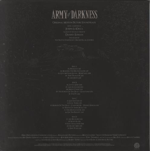 Original Soundtrack Army of Darkness 2-LP vinyl record set (Double LP Album) US OST2LAR794508