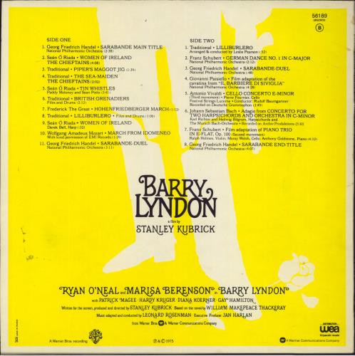 Original Soundtrack Barry Lyndon vinyl LP album (LP record) French OSTLPBA809658