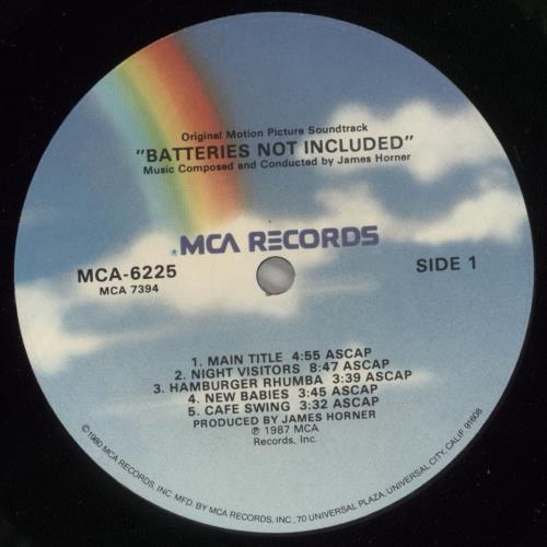 Original Soundtrack Batteries Not Included - Promo Stamped Sleeve vinyl LP album (LP record) US OSTLPBA878157