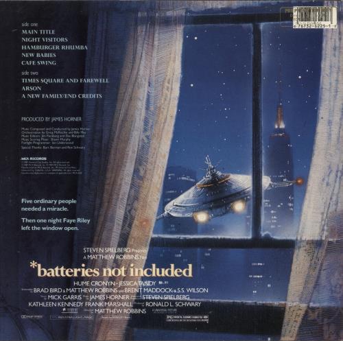 Original Soundtrack Batteries Not Included - Promo Stamped Sleeve vinyl LP album (LP record) US OSTLPBA878157