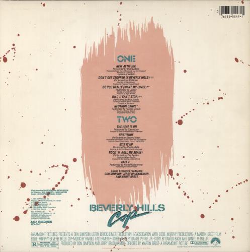Original Soundtrack Beverly Hills Cop vinyl LP album (LP record) US OSTLPBE878202