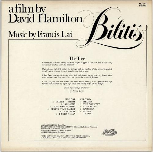 Original Soundtrack Bilitis vinyl LP album (LP record) Australian OSTLPBI766103