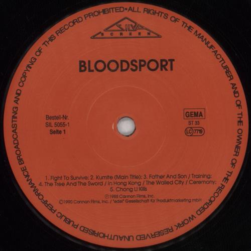 Original Soundtrack Bloodsport [Based On A True Story] vinyl LP album (LP record) German OSTLPBL825966