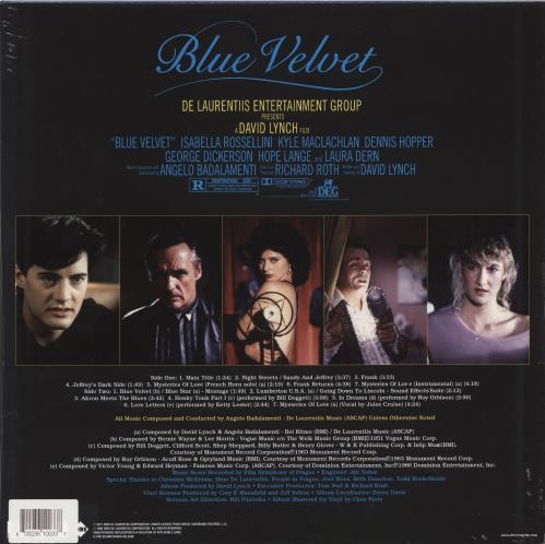 Original Soundtrack Blue Velvet - Blue & Black Split Vinyl - Sealed vinyl LP album (LP record) US OSTLPBL778172