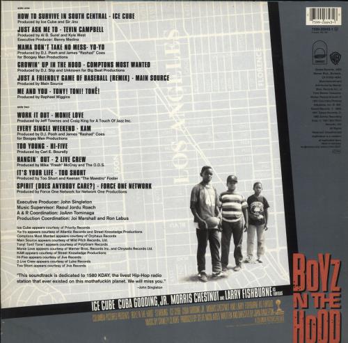 Original Soundtrack Boyz N The Hood vinyl LP album (LP record) German OSTLPBO709374