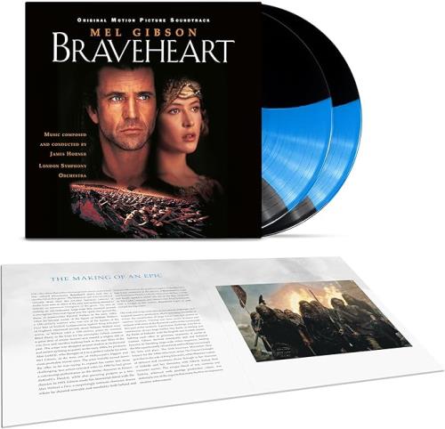 Original Soundtrack Braveheart - 30th Anniversary Edition - Black with Blue Streak Vinyl - Sealed 2-LP vinyl record set (Double LP Album) UK OST2LBR881206