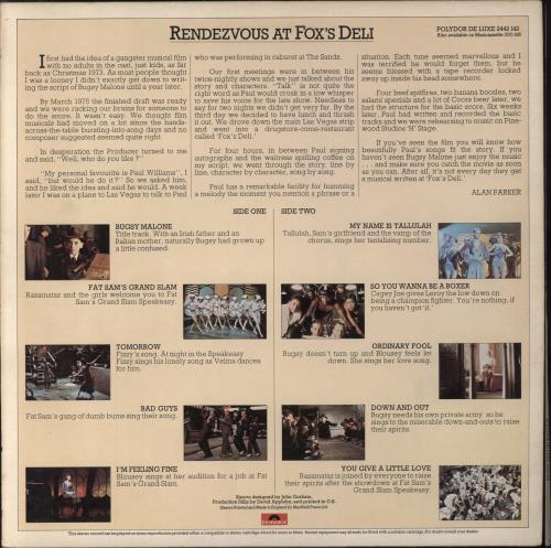 Original Soundtrack Bugsy Malone - EX vinyl LP album (LP record) UK OSTLPBU794381