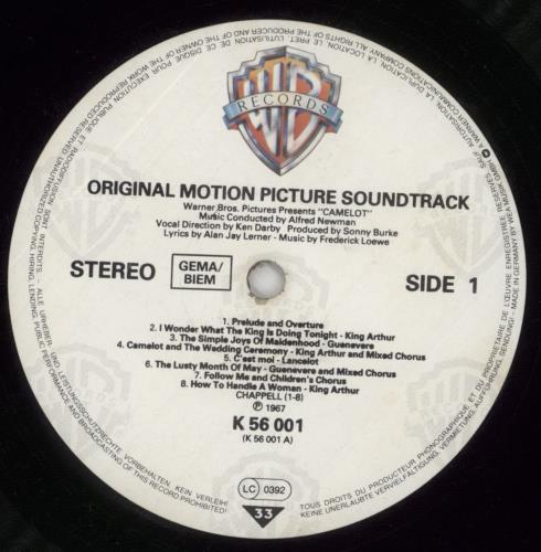 Original Soundtrack Camelot vinyl LP album (LP record) UK OSTLPCA860538