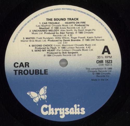 Original Soundtrack Car Trouble vinyl LP album (LP record) UK OSTLPCA289844