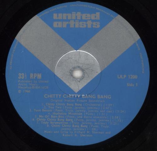 Original Soundtrack Chitty Chitty Bang Bang vinyl LP album (LP record) UK OSTLPCH552832