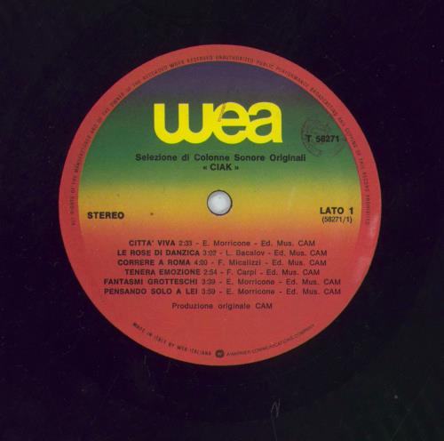 Original Soundtrack Ciak vinyl LP album (LP record) Italian OSTLPCI818472